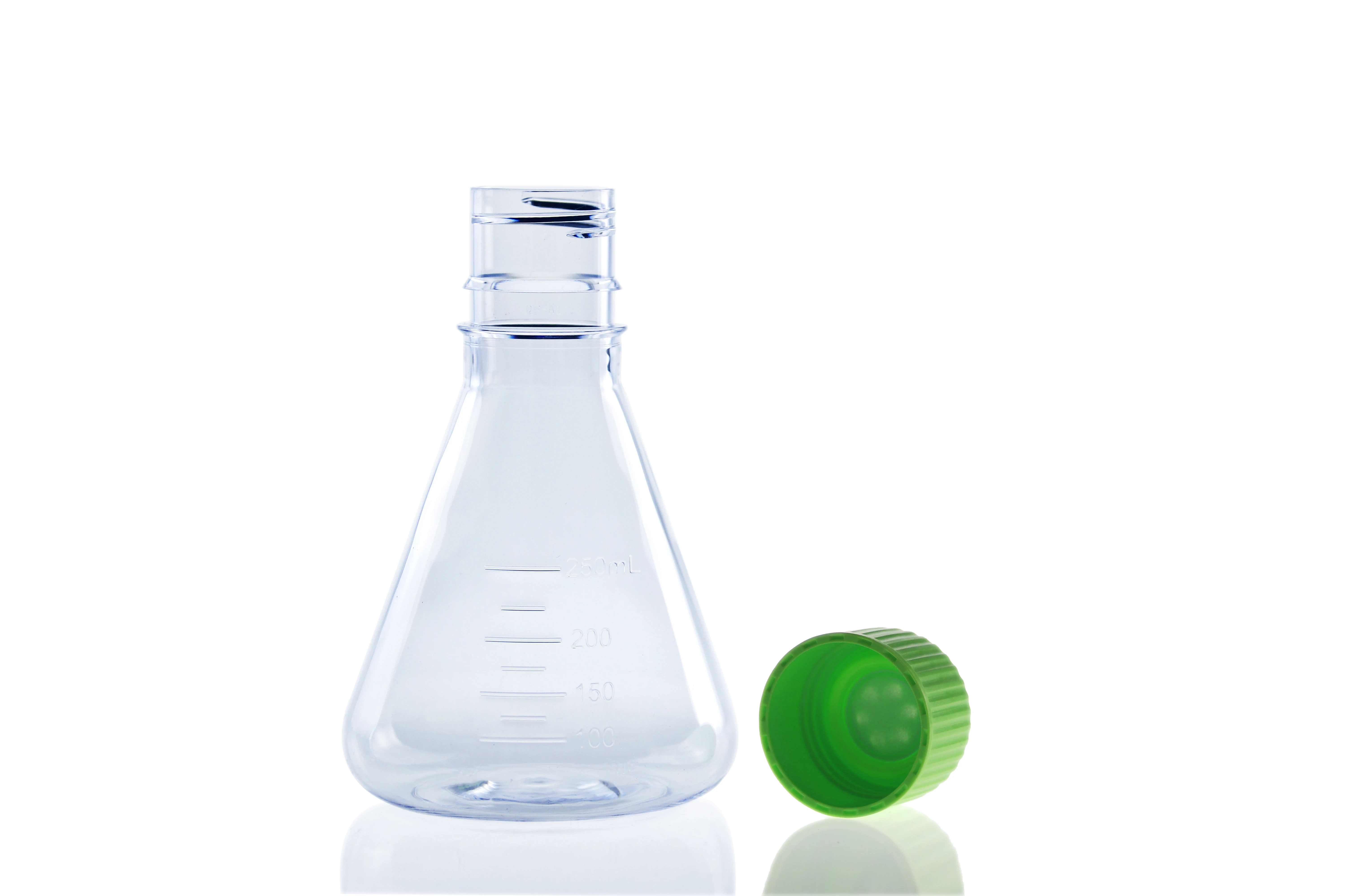Intlkang Y250 Chemistry conical Flask Plastic petg flat bottom flask 250ml protein shake bottle