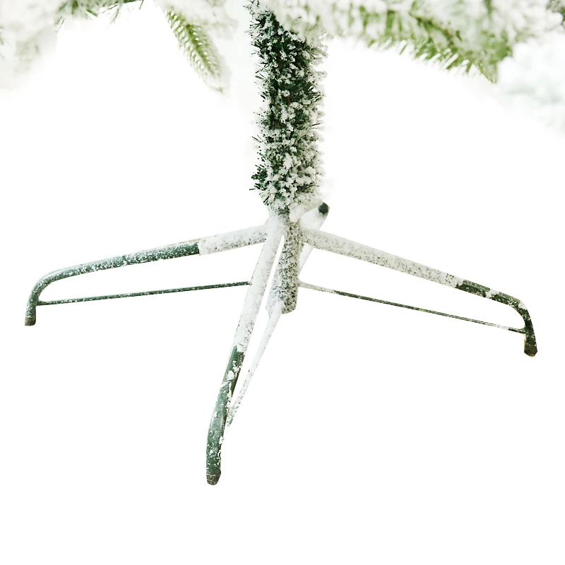 Flocked Frosted Artificial Exterior Big Christmas Tree Custom Height High Quality PVC 100 PCS Acceptable ROHS, CE 180cm 6ft 7ft