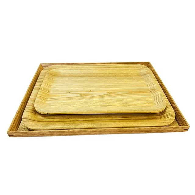 Bamboo wooden Japanese wooden plate put tea cup barbecue rectangular household tray