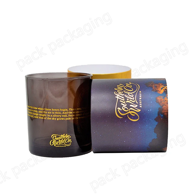 Customize Luxury Unique Empty Gift Cardboard Cylinder Round Candles Jars Packaging Boxes Paper Tube With Lid