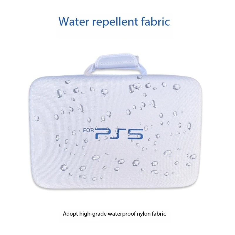Белый защитный чехол для видеоигр PS5 водонепроницаемая сумка хранения на молнии EVA с доступом через плечо путешествий