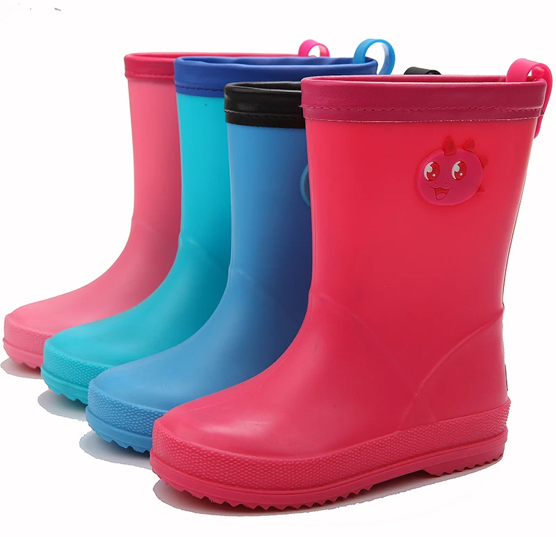 kids design pvc wellington shoes gum rain boots for children