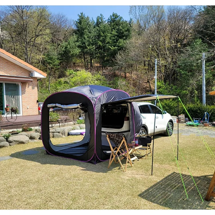 Outdoor gear portable foldable connectable tailgate canopy camping car rear tent suv van awning tent for camping
