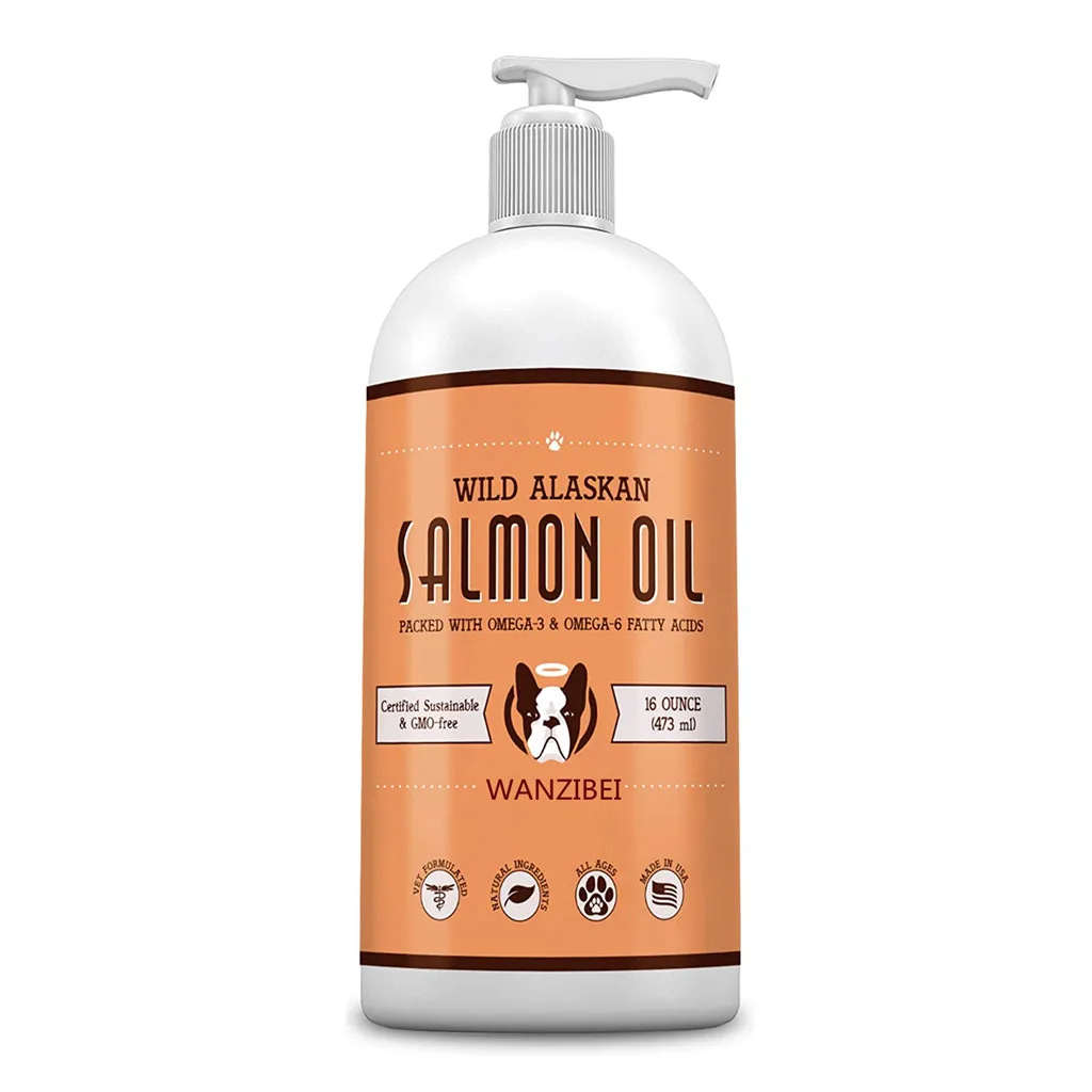 Wild Alaskan Salmon Oil and Omega 3 for dog  support Heart Health, Joint Function, and Skin & Coat