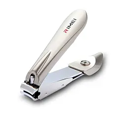 RIMEI  Nail Clippers with Catcher Professional Fingernail Clippers with Built-in Nail File Sharp durable Nail Cutters Trimmers
