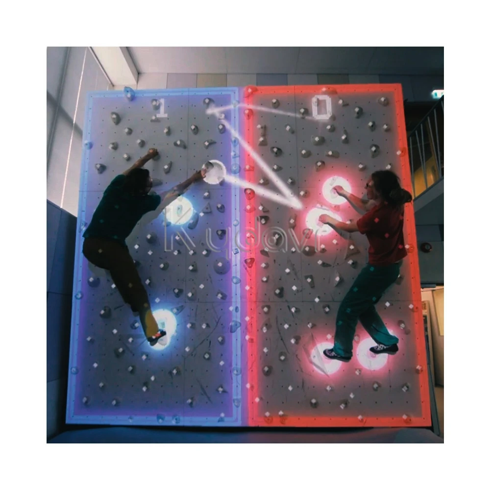 Innovative indoor active wall rock climb sport interactive projection game room kydavr activate climbing equipment