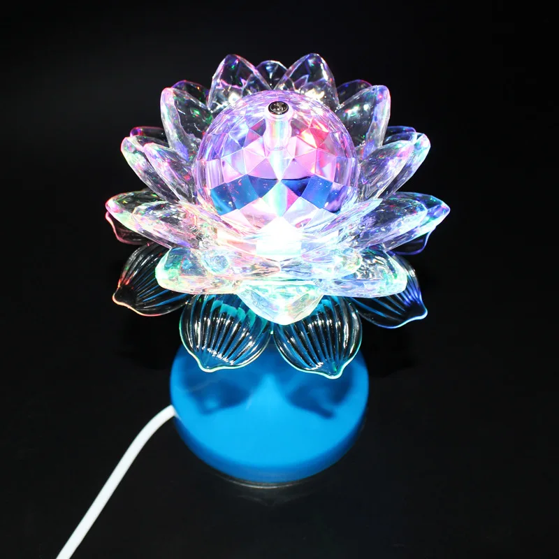 Buddhism Religion Belief Blue Lotus Colorful Revolving Light Stage Holiday Decoration Dj Par Smart System Lighting Lamp