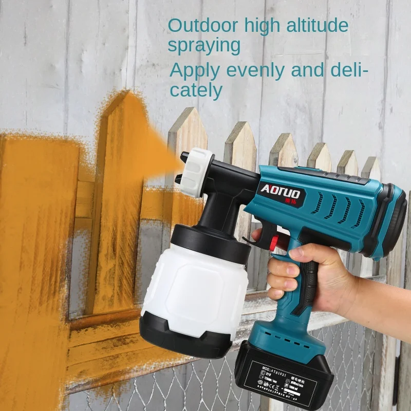Lithium ion spray gun cordless paint spray painting machine portable spray painting
