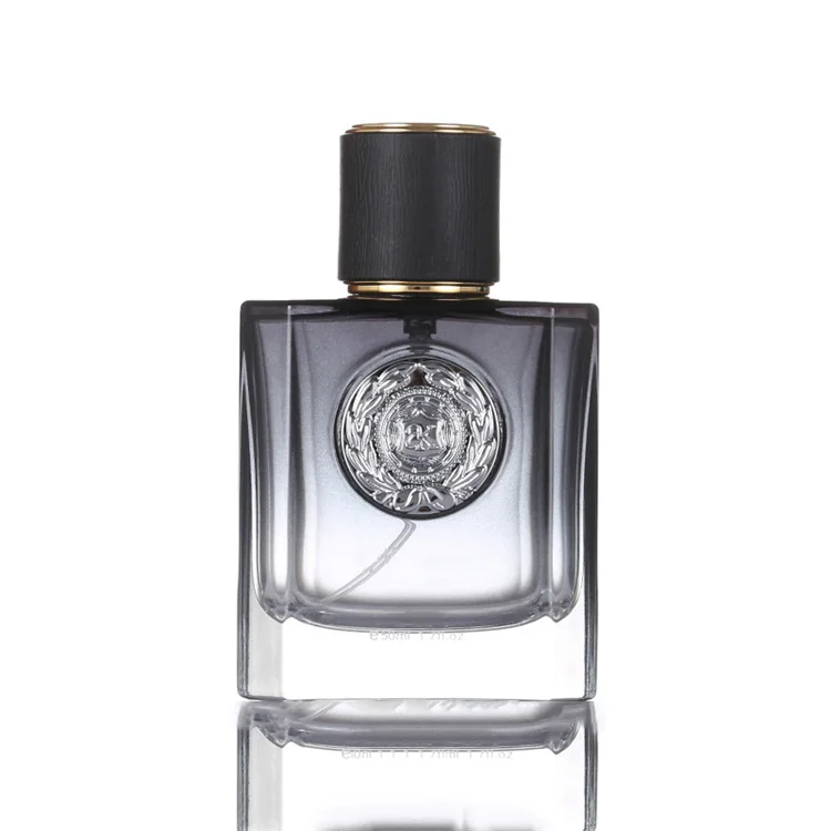 high quality 100ml 120ml 200ml 250ml perfume oriental glass square gradient bottle with spray