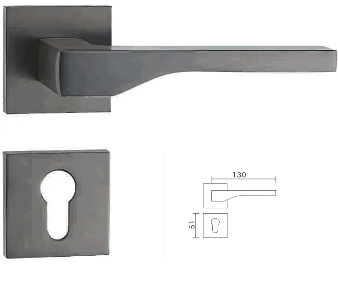 Деревянные дверные модели для обеспечения конфиденциальности, цинковая дверная ручка