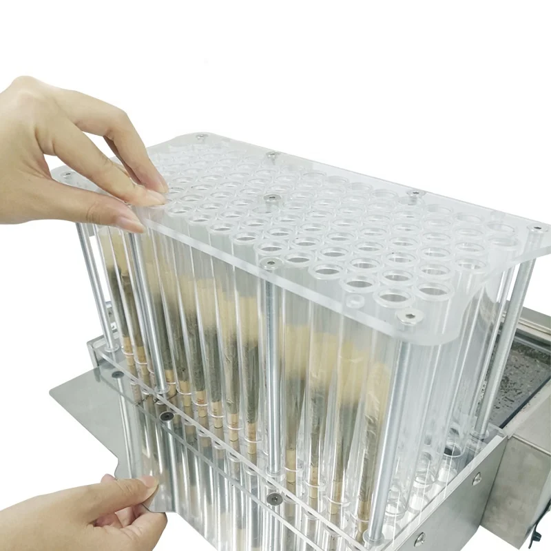 UKETA 100pcs cones packaging automatic cone filler machine roll knockbox fill up king size cone filling machine