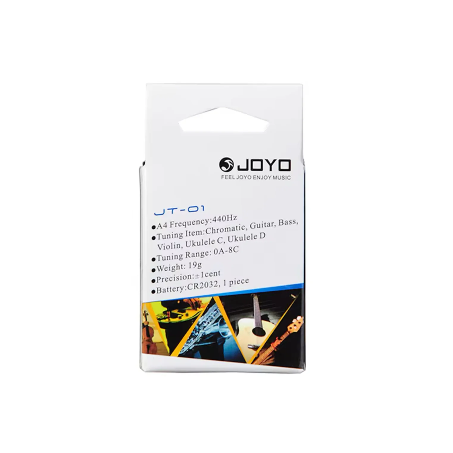 Wholesale Joyo tuner Jt-01/Jt 01/Jt01 clip on/clip-on guitar tuner with battery for stringed instruments part guitar accessories