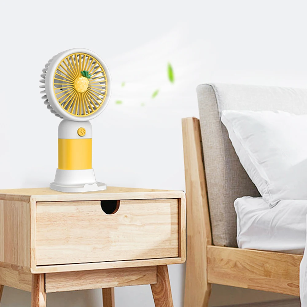 One-Button Switch Strong Wind Portable Cooling Tabletop Cute Wholesale Custom Electric MINI USB Rechargeable Handheld Fan