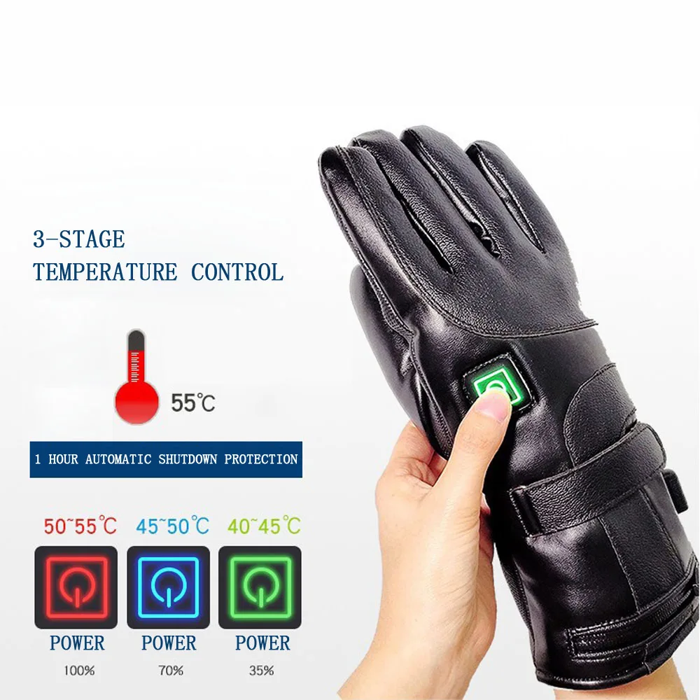 heated gloves 7.4V lithium battery  heating gloves electric three-gear temperature adjustment