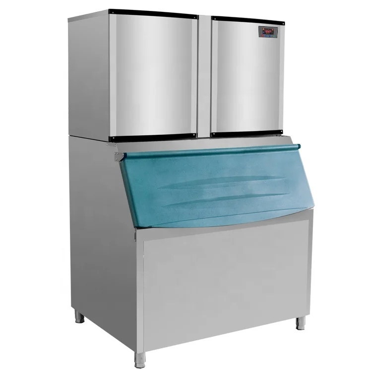 1000kg daily capacity Food grade ice crescent cube making machine for bar and hotel