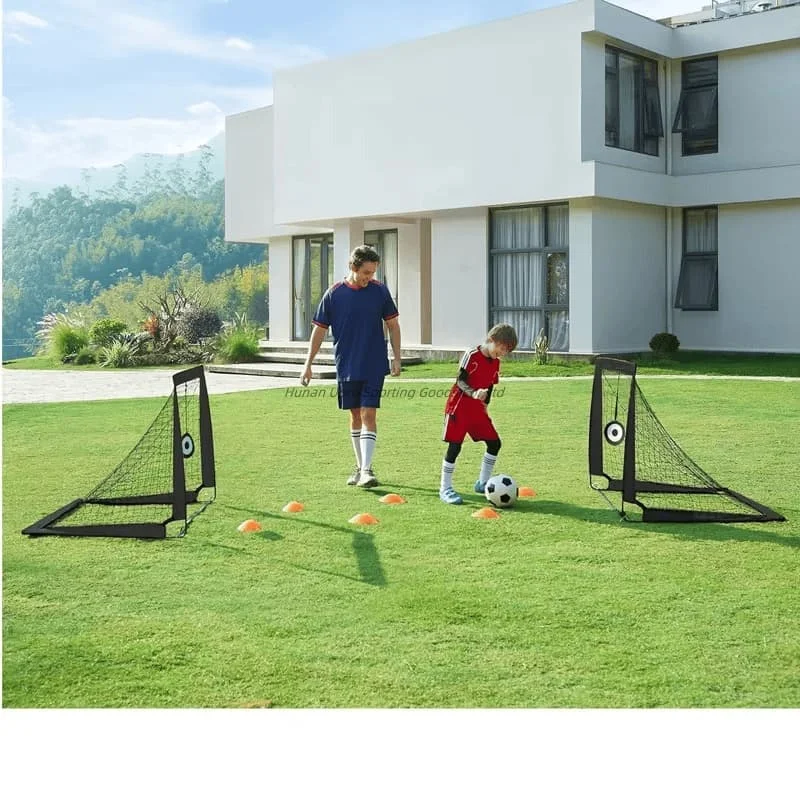 2 Pack Portable Kid Soccer Goals for Backyard, Indoor and Outdoor Pop Up Soccer Goals