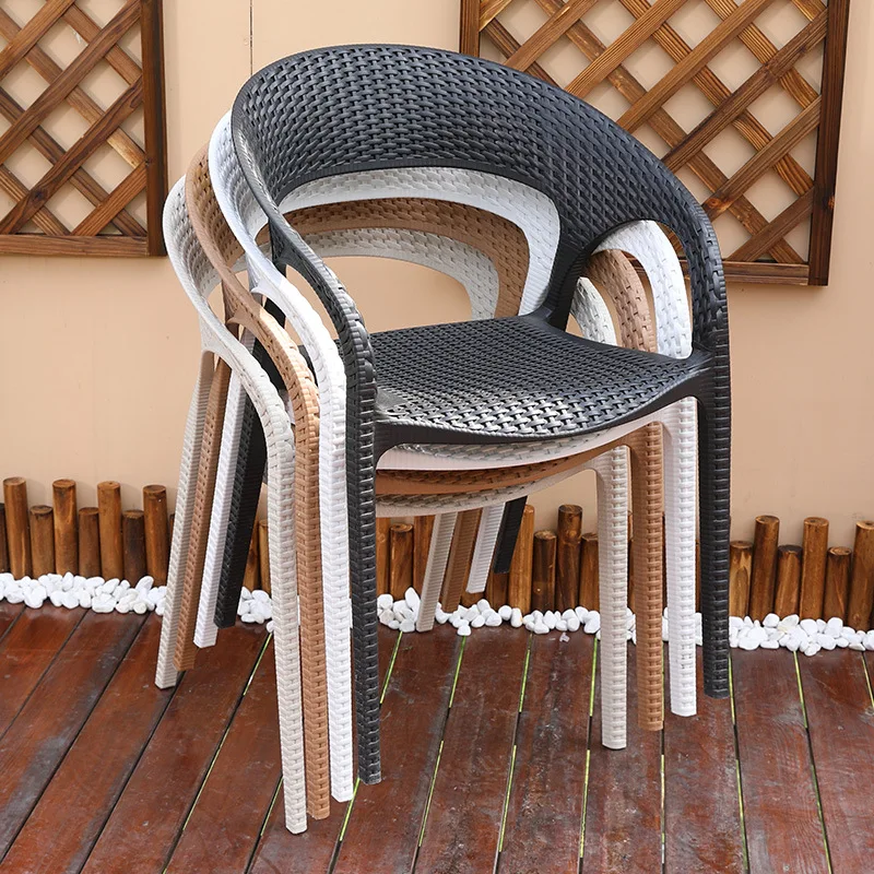 Cheap Price Outdoor Garden Furniture Stackable pp Plastic Rattan Chair