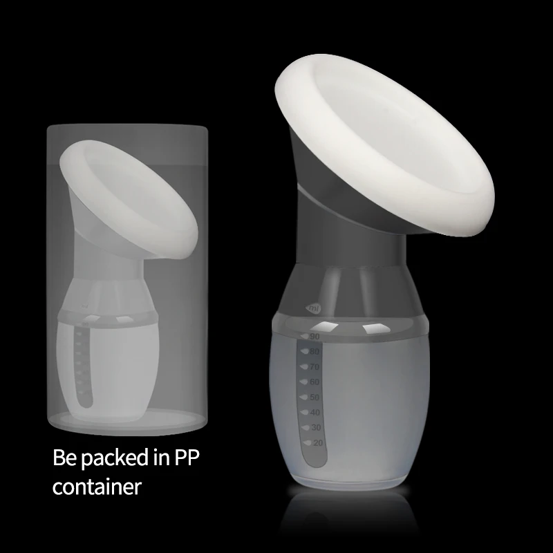 2021 plastic container PP box silicone breast milk collector manual breast pump