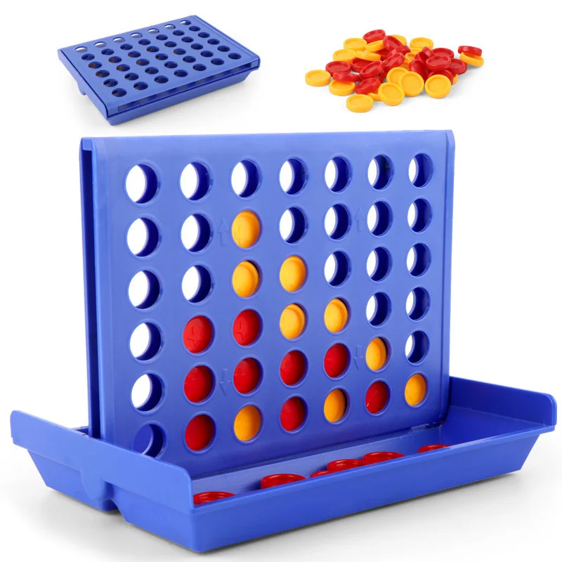 Мини пластиковый connect 4 подряд игра-головоломка для детей