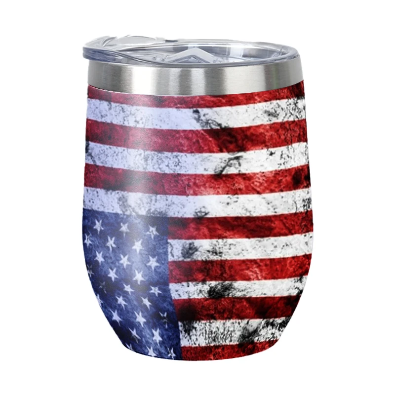 custom tumblers wholesale bulk 12oz double wall stainless steel insulated vacuum egg shape mugs wine Tumbler with lids