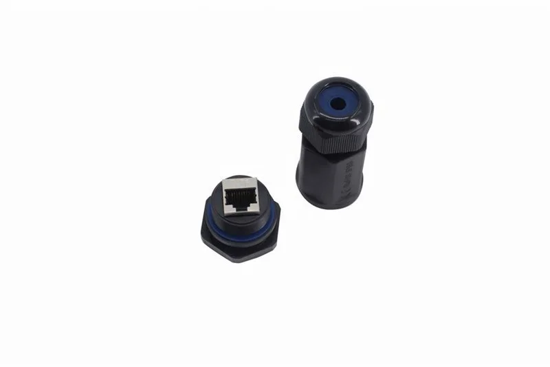 Unshielded Rj45 8P female connector socket RJ45 M25 single head waterproof extend Long straight connector