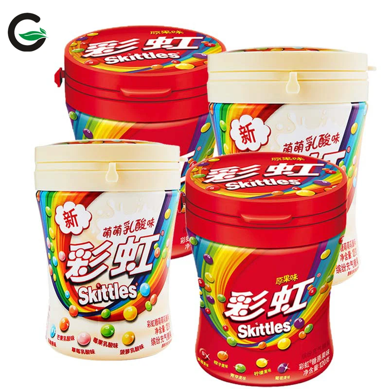 Wholesale Exotic Snacks Exotic Candy Skittless Mix Gummies Fruit Flavour Delicious Candies Fruit Sour Candy Gummy