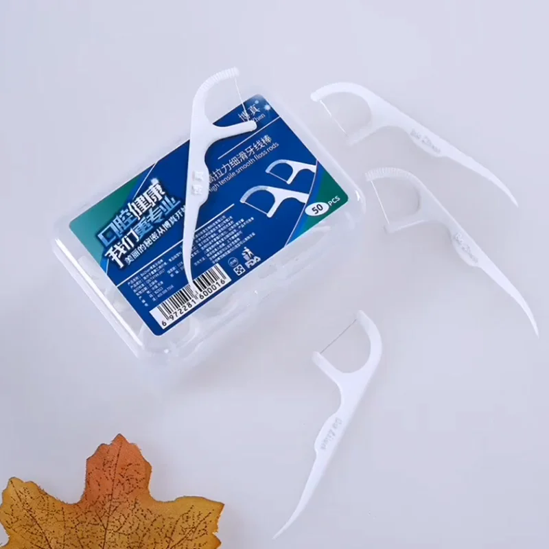 High quality durable oral care polymer thread dental floss stick for clean teeth