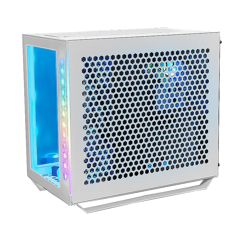 Choiyan New Gaming PC case M-ATX/ITX Desktop Computer Case Panoramic Sea View Room USB 3.0 Interface