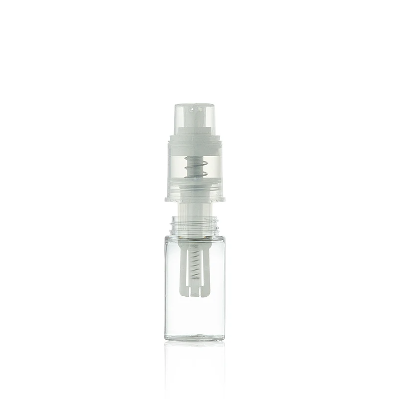 14ml Refillable white PET baby powder spray pump plastic bottle for powder