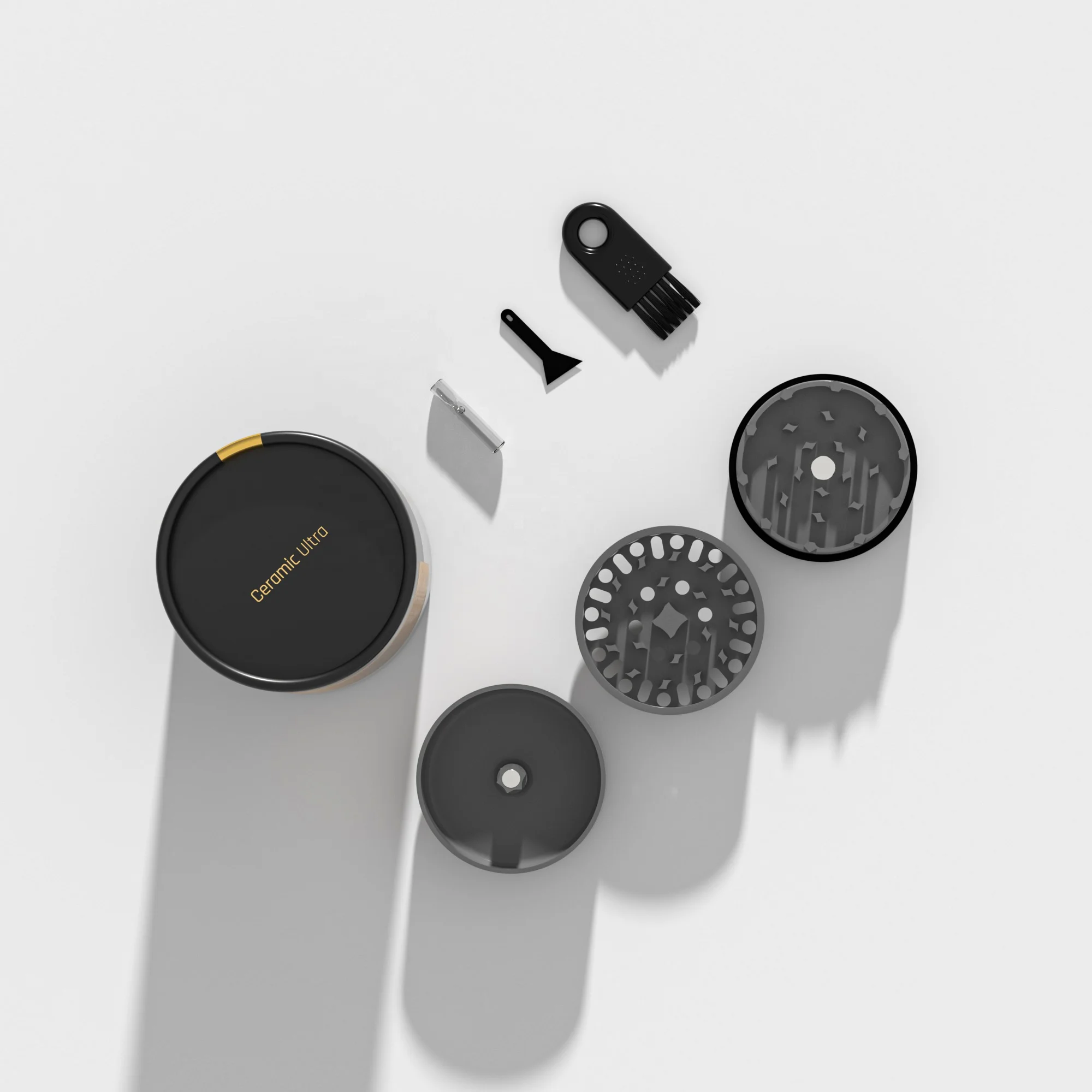 High Quality Ceramic Herb Grinder Tobacco Strong Magnetic Low MOQ Fast Delivery 24h Send Out OEM Herb Grinders