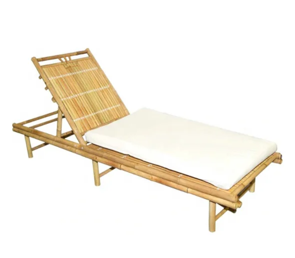 
FURNITURE ON SALE - Bamboo Sunbed with Cushion 