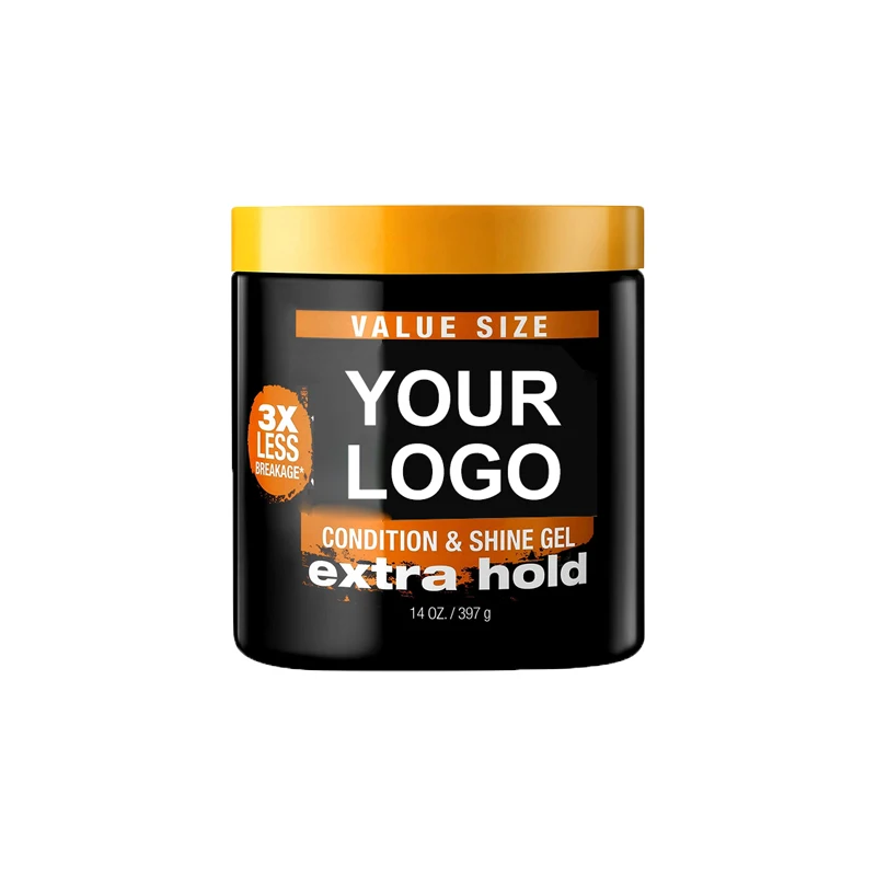 Private Label Shining and Conditioning Hair Gel Strong Hold Edge Control Hair Styling Wax Lets Jam Hair Gel