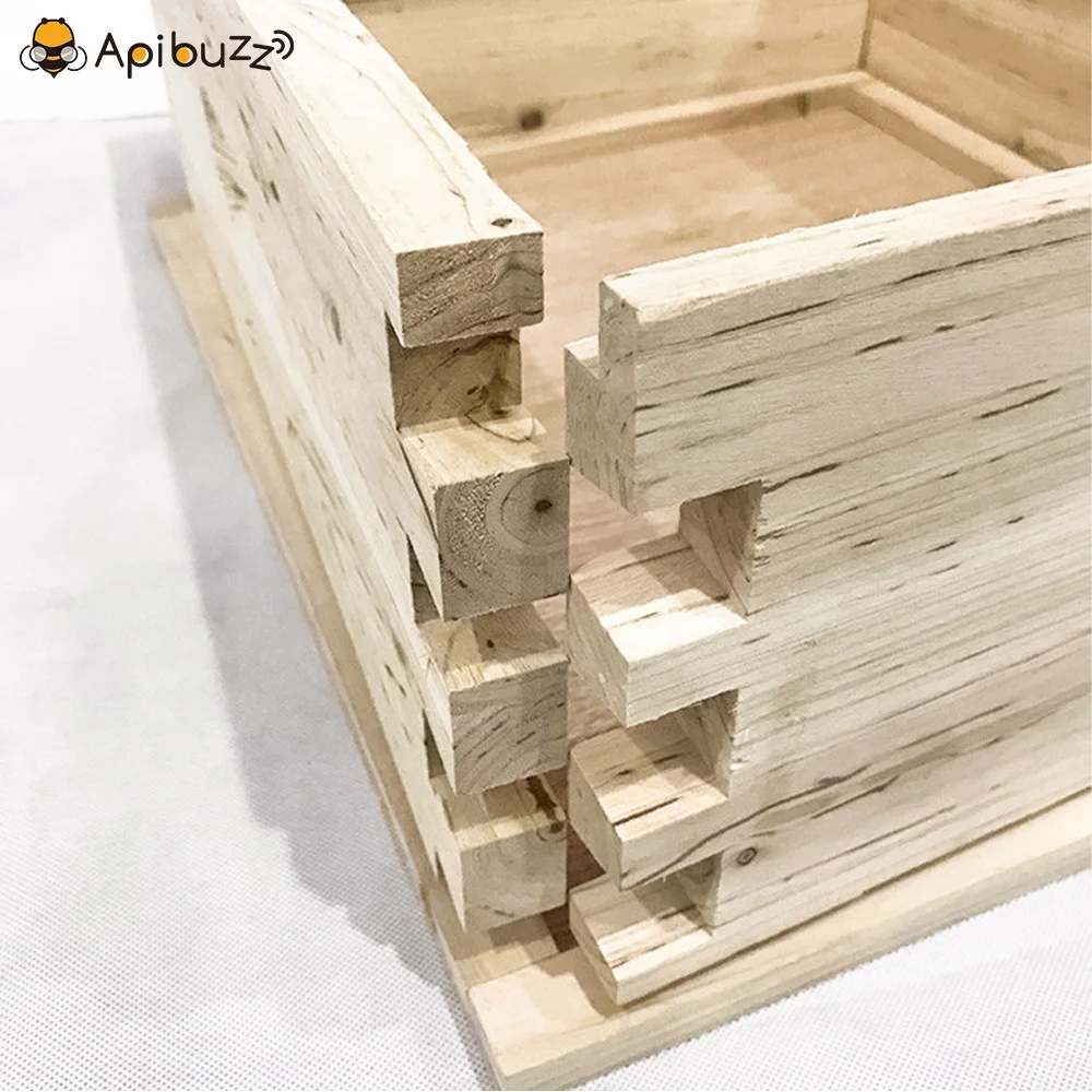 2 Layers 10-Frame Dadant Wooden Bee Hives Apiculture Beekeeping Beehive Equipment Tool Beekeeper Supplies