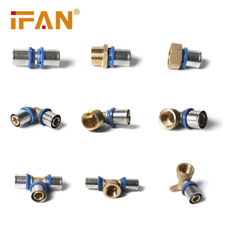 IFAN  Forged Crimping Water Plumbing Fitting Male Straight pex press fittings Buttwelding PEX PERT Multilayer Tube Fitting
