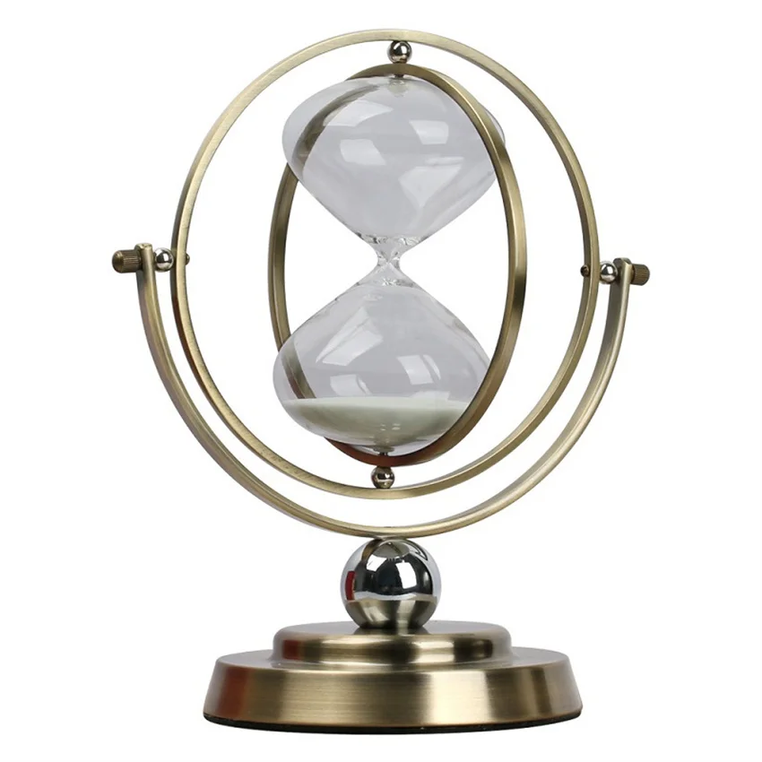 Wholesale Custom Metal Hourglass Home Craft Decorative Ornaments Gifts Hourglass Timer Shower