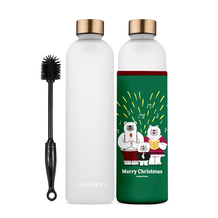 В наличии! Мотивирующая пластиковая тритановая бутылка для воды Everich без бисфенола А с маркером времени, бутылки для воды 1000 мл