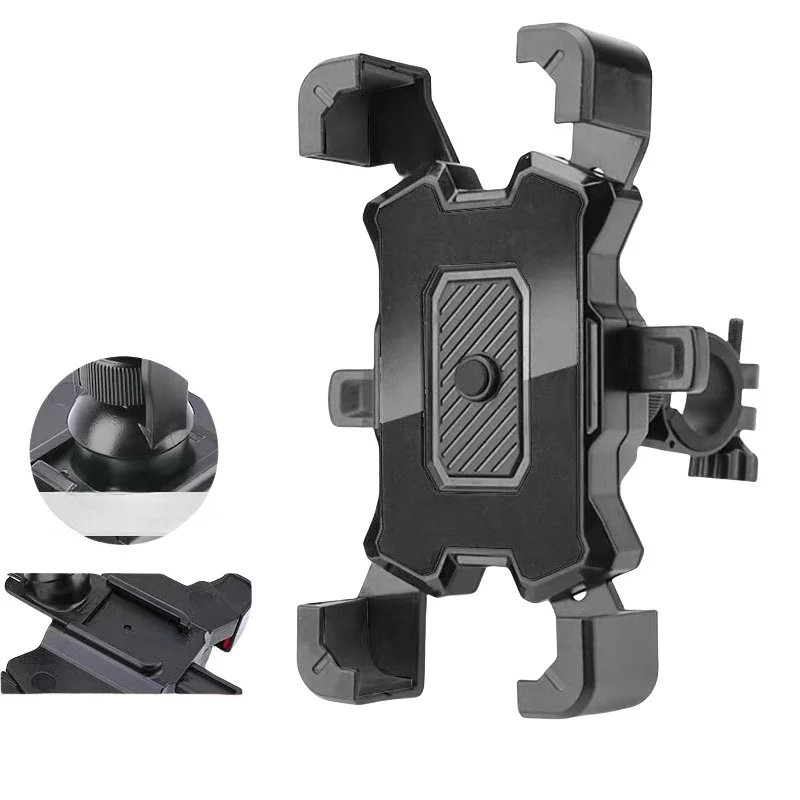 Bike Phone Holder 8-Claws 360 Rotation Mobile Cell Phone Stand for Smartphone E-Bike Motorcycle Phone Holder