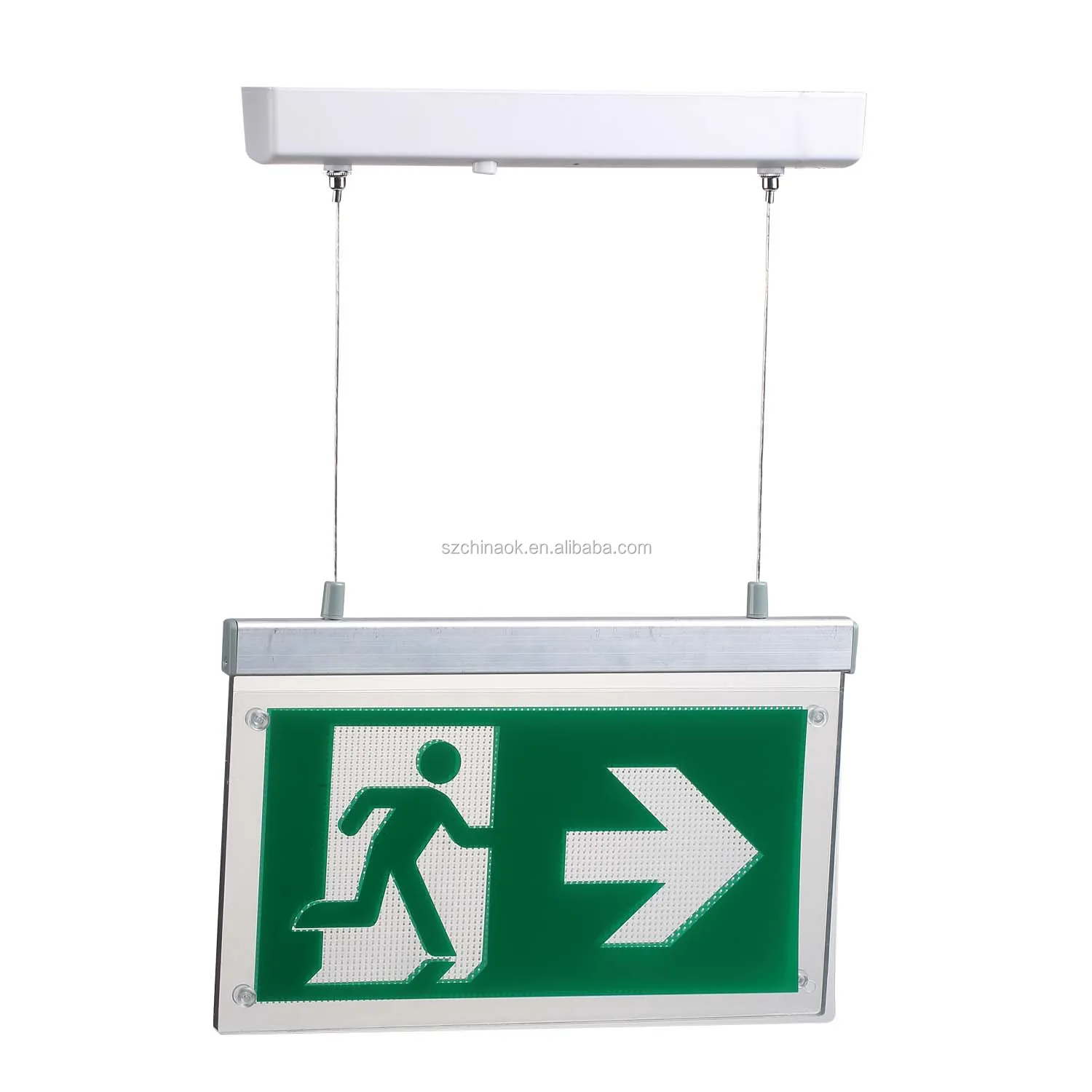 Hanging Mounted Rechargeable Running Man Exit Sign Led Acrylic Fire Emergency Exit Signs Board Light