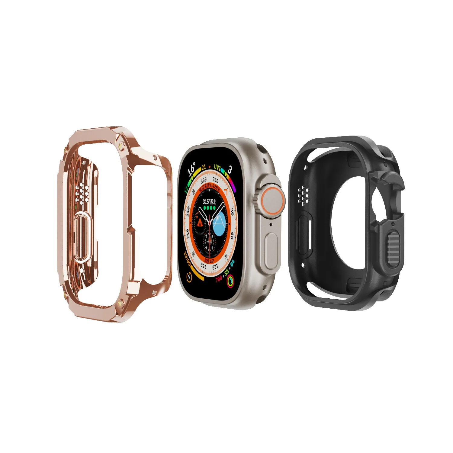 For apple watch iwatch pc tpu 2 in1 shockproof rugged armor case