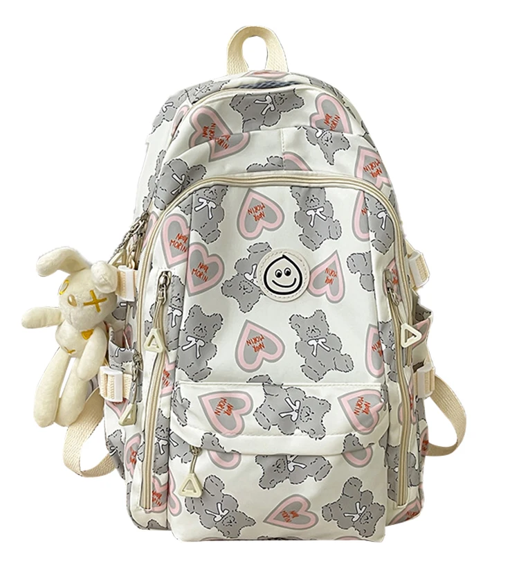 Нейлоновая сумка на плечо с принтом в виде сердца