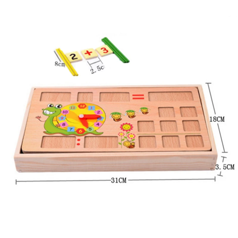 wood counting stick multifunction sets Montessori wooden learning tablets