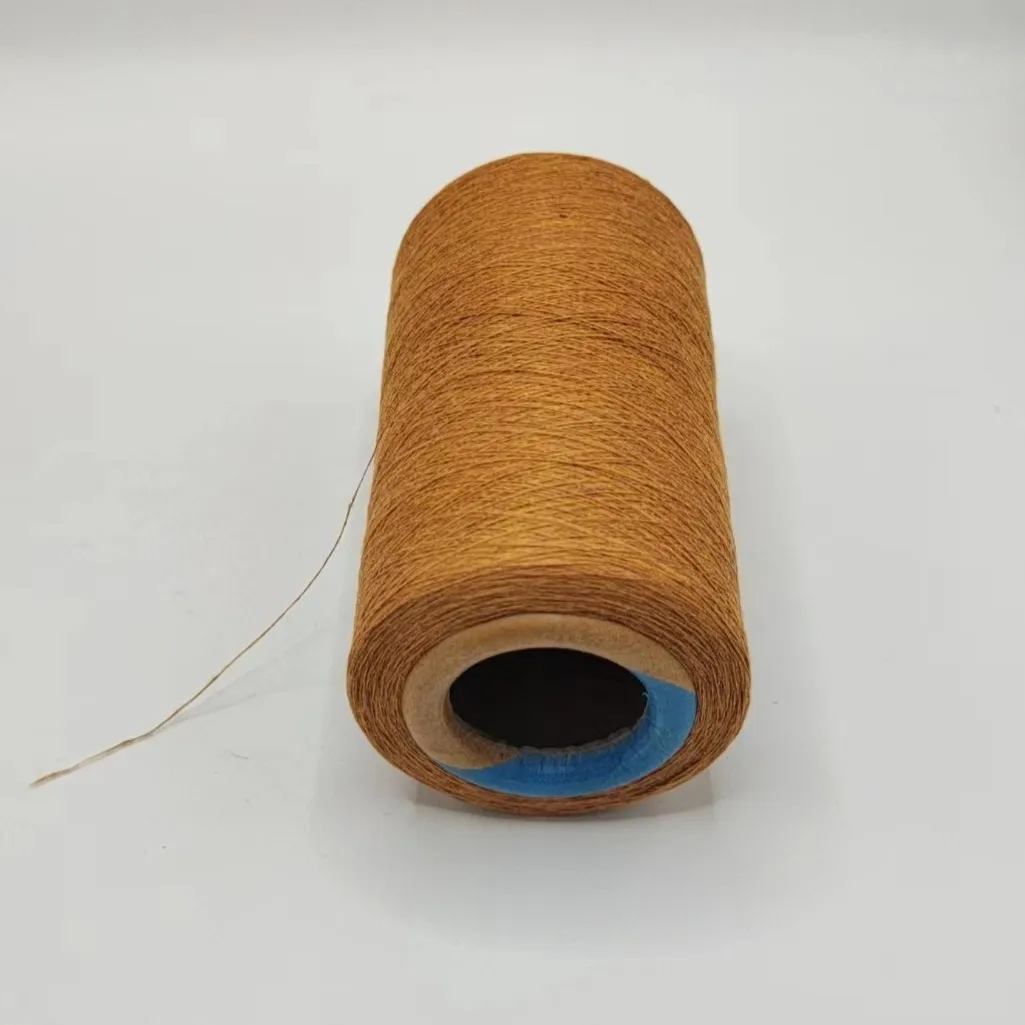 ZY Wholesale China  Brown Colored Recycled Yarn Cotton Blended Open End Colored Yarn for weaving and knitting gloves