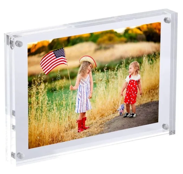 Оптовая продажа, декоративная акриловая фоторамка с прозрачными магнитами