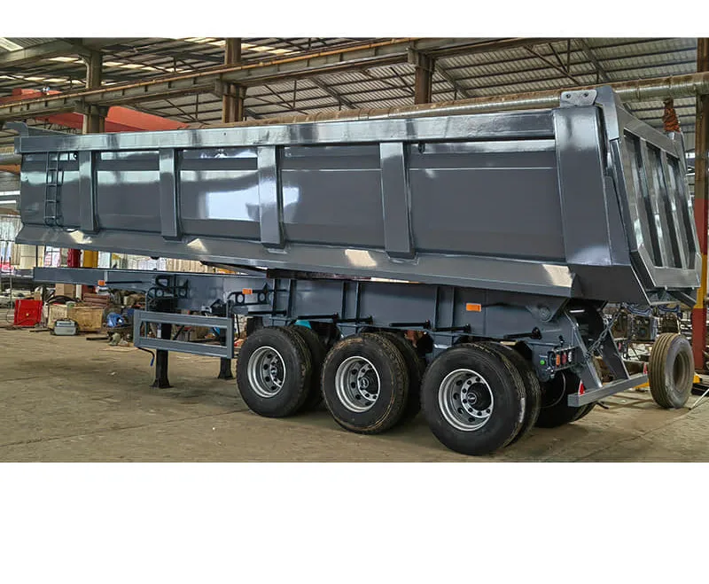 Heavy Duty  U shape 35 40 45 Cbm Cargo 60 Tons  End Dump Truck  Rear Tipper Semi Trailer For Sale