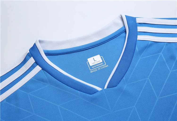 Wholesale Plus Large Size White Soccer Jersey Soccer Jersey Set with Good Quality