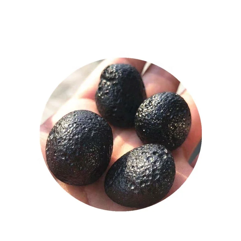 Wholesale natural gemstone black meteorite rough stone for sale