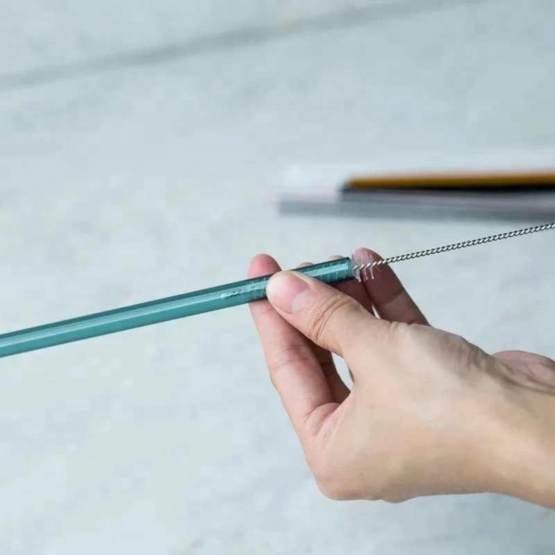 Распродажа разноцветные боросиликатные соломинки многоразовая стеклянная Солома для питья готовая к отправке в наличии