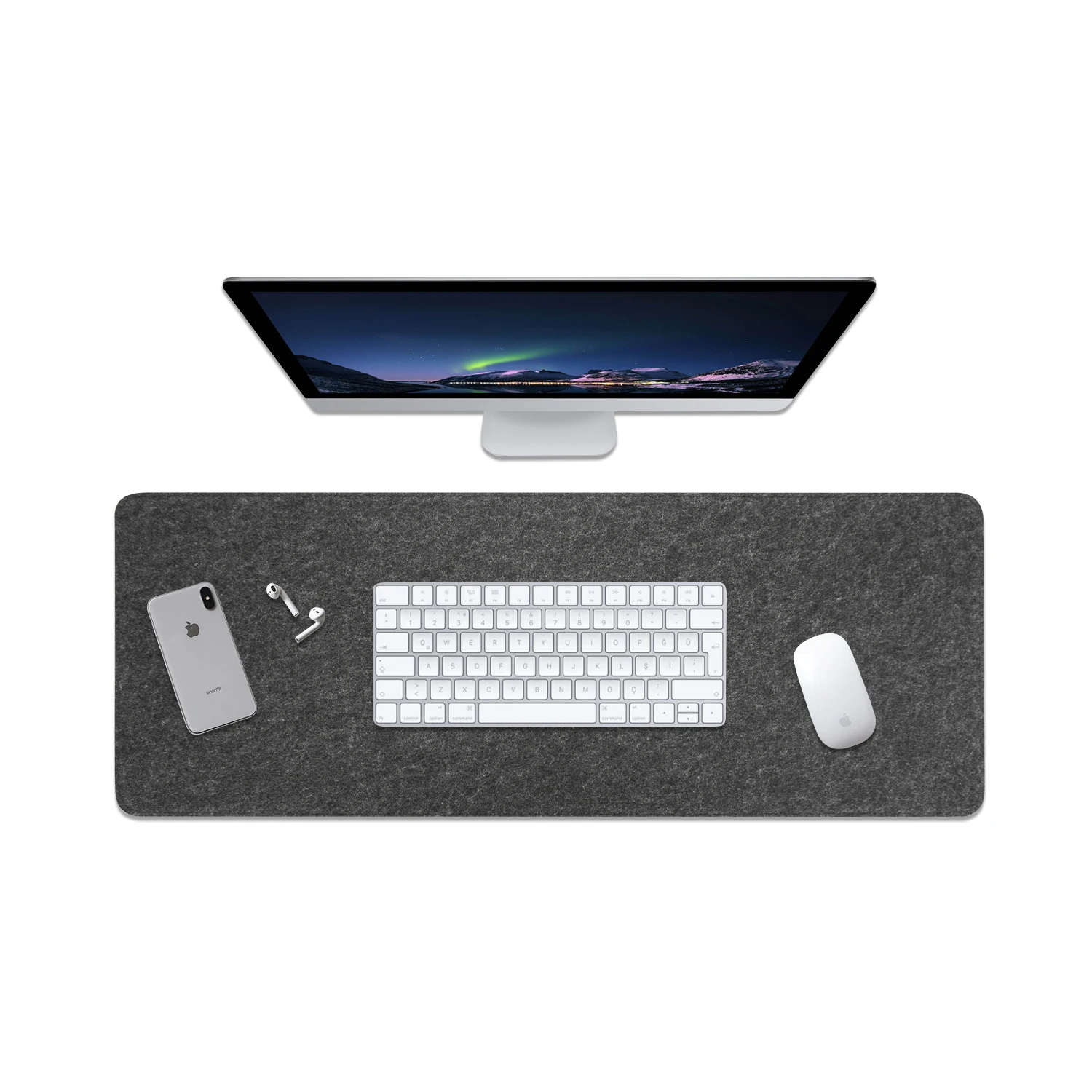 New Design Handmade Comfortable Felt Desk Mat large custom gaming felt mouse mat keyboard pad for office home