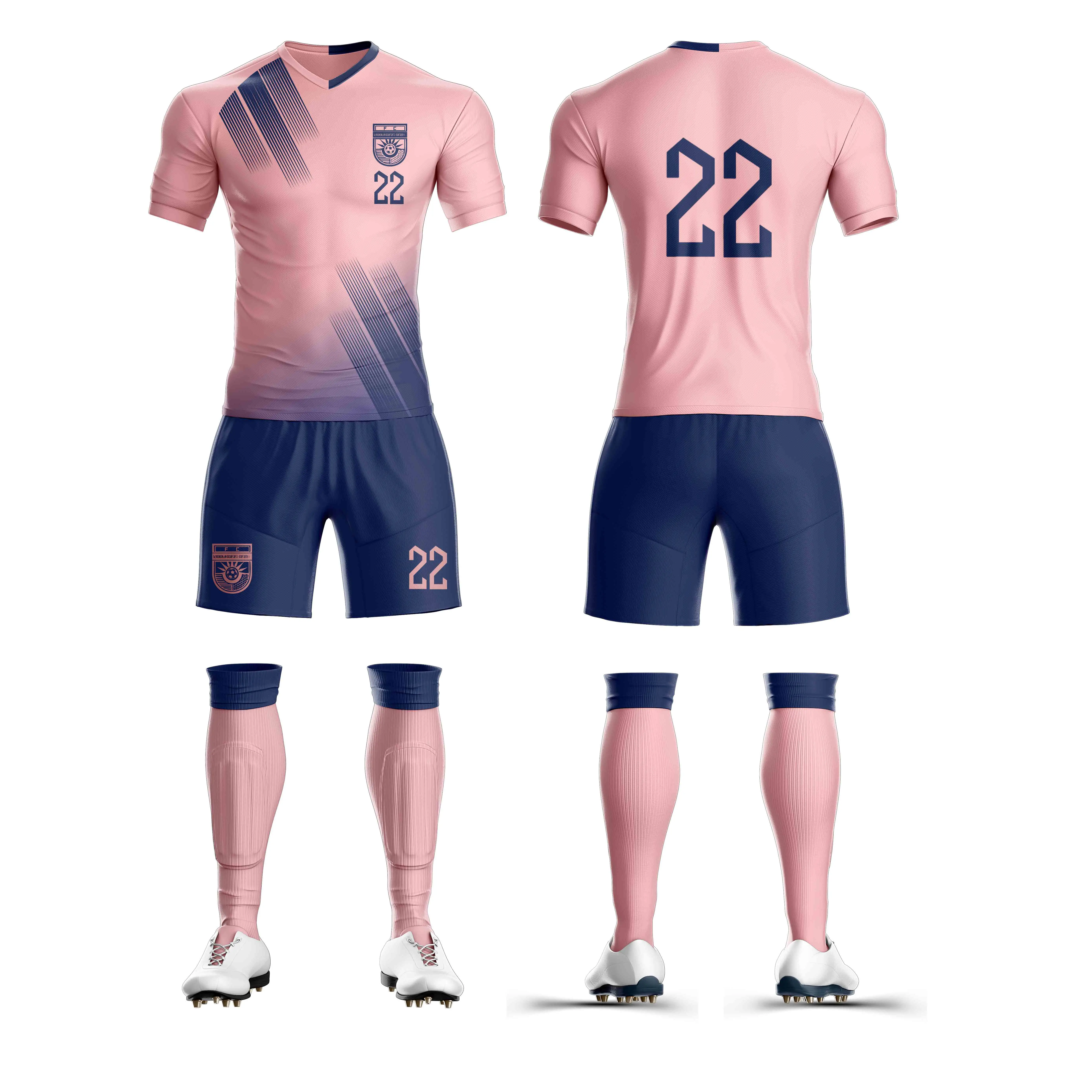 Sublimation Custom Men Club Soccer Uniform Soccer Wear Teams Adults Quick Dry Thai Quality Soccer Jersey