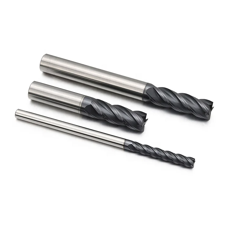 1/2/3/4 Flute Endmill Cnc Cutting Tools Flat Milling Cutter Solid Carbide End Mill